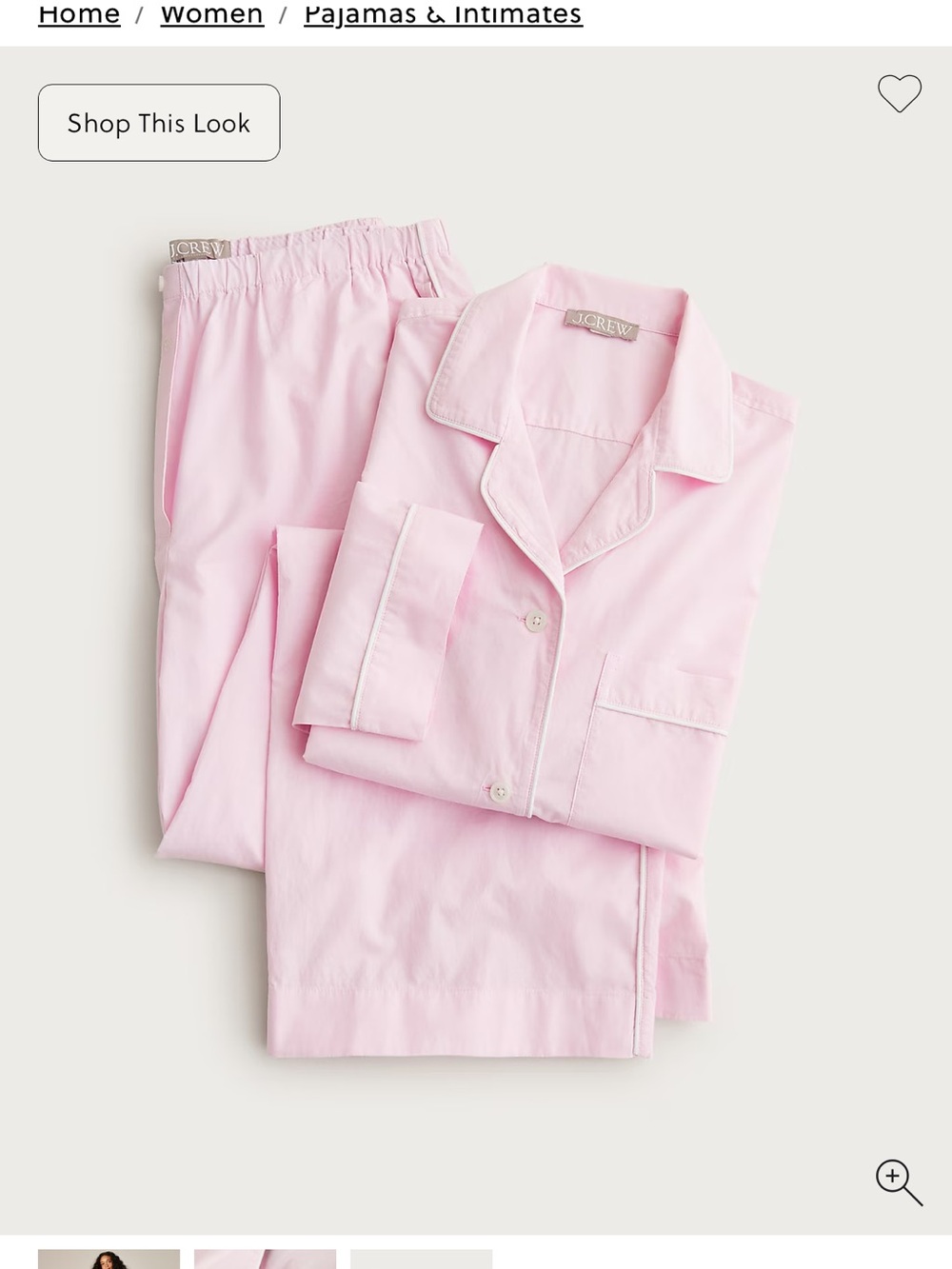 J. Crew Light Pink Cotton Pajama Set - Picture 3 of 4